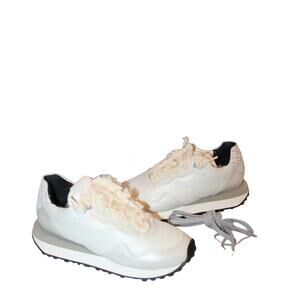 NIB P448 WOMEN'S CANCUN LACE UP LOW TOP SNEAKERS WHITE US‎ 10 EU 40